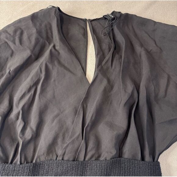 Zara Black Contrasting Tweed Long Sleeve Mini Dress Size Small - Picture 9 of 16